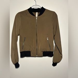 Mural Army Green Bomber Jacket